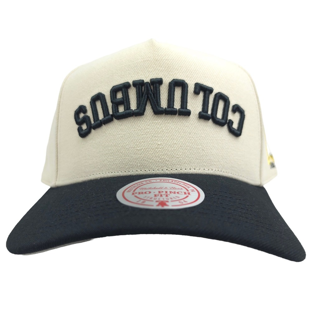 Columbus Crew Mitchell & Ness MLS Pro Fit Snapback Hat Cap Flipped 3D Logo NWT